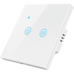 Умные выключатели и кнопки Умный выключатель ROXIMO сенсорный, двухкнопочный, белый SWSEN01-2W