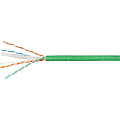 Кабели Ethernet Cabeus UTP-4P-Cat.6-SOLID-LSLTx-GN-100