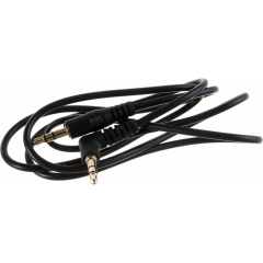 Аудио кабель 3,5 мм штекер-штекер угловой 1М черный REXANT (18-1120)