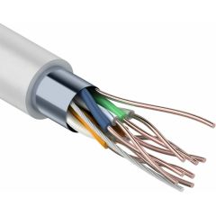 Кабели Ethernet Кабель витая пара F/UTP, CAT 5e, PVC, 4PR, 24AWG, INDOOR, SOLID, серый, 305м, РФ REXANT (01-0143-R)