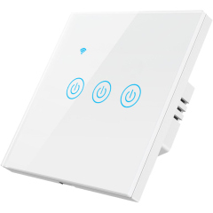 Умные выключатели и кнопки Умный выключатель ROXIMO сенсорный, трехкнопочный, белый SWSEN01-3W