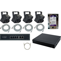 Готовые комплекты видеонаблюдения IPTRONIC IP Mini Квартира 2Tb Kit 4-1