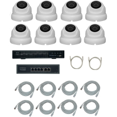 Готовые комплекты видеонаблюдения IPTRONIC Комплект IP дача/коттедж Dome Kit 8