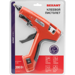 Пистолет клеевой, 200Вт, Ø11мм, ЭКСПЕРТ, блистер REXANT 12-1533