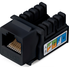 Cabeus KJ-RJ45-Cat.6-90-BK