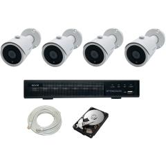 Готовые комплекты видеонаблюдения IPTRONIC Комплект IP дом/дача Bullet Kit 4