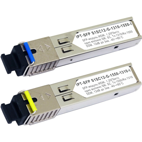 Купить IPTRONIC IPT-SFP S1SC12-G-1550-1310-I + IPT-SFP S1SC12-G-1310 ...