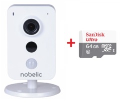 Готовые комплекты видеонаблюдения Комплект Nobelic NBLC-1110F-MSD + карта памяти 64Gb