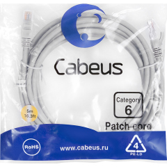 Патч-корды медные Cabeus PC-UTP-RJ45-Cat.6-5m