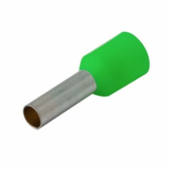 Наконечник кабельный трубчатый для медных проводников REXANT Наконечник штыревой втулочный изолированный F-12 мм 6 мм² (НШВи 6.0-12 / Е 6,0-12/E6012) зеленый (08-0823)