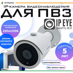 Интернет IP-камеры с облачным сервисом IPTRONIC IPT-IP3BM(3,6) cloud IPEYE + подарочная карта IPEYE 500 руб