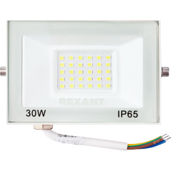 Светильник/прожектор Прожектор светодиодный СДО 30Вт 2400Лм 5000K нейтральный свет, белый корпус REXANT (605-025)