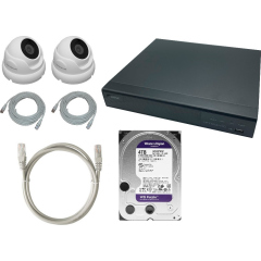 Готовые комплекты видеонаблюдения IPTRONIC IP Dome Квартира 4Tb Kit 2