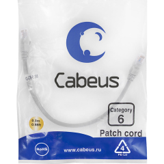 Патч-корды медные Cabeus PC-UTP-RJ45-Cat.6-0.3m