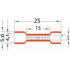 REXANT Соединительная гильза изолированная L-26 мм 0.5-1.5 мм² (ГСИ 1.5/ГСИ 0,5-1,5) красная (08-0711)