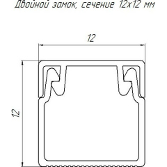 Короб 12х12 мм, сосна (Промрукав) (PR.025433)