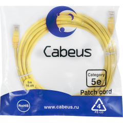 ЗАГРУЖЕННЫЕ ИЗ EXCEL Cabeus PC-UTP-RJ45-Cat.5e-5m-YL-LSZH