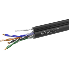 Кабели Ethernet IPTRONIC IPT-H-FTP 5e 4x2xAWG24 Cu PE Out. T-FG8 (трос) 305м