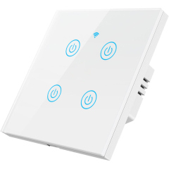 Умные выключатели и кнопки Умный выключатель ROXIMO сенсорный, четырехкнопочный, белый SWSEN01-4W