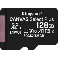 Kingston Canvas Select Plus 128 ГБ, 100 МБ/с, Class 10, SDCS2/128GBSP