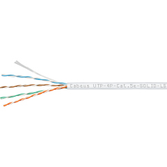 Кабели Ethernet Cabeus UTP-4P-Cat.5e-SOLID-LSZH-WH-100