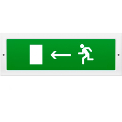 Табло Рубеж ОПОП 1-8 220В "бегущий человек+стрелка влево", фон зеленый
