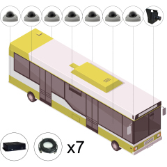 Комплект видеонаблюдения для автобуса под ПП № 969 (офлайн HDD+SD)