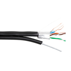 Кабели Ethernet Кабель FTP 5E Eletec 4x2xAWG24 наружный с тросом, 305 м, медь (06-523)