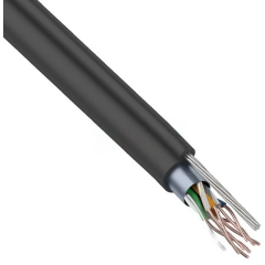 Кабели Ethernet Кабель FTP 5E Eletec 4x2xAWG24 наружный с тросом (многопроволочный 7х0,4), 305 м, медь (06-527)