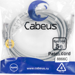 Cabeus PC-UTP-RJ45-Cat.5e-3m-LSZH